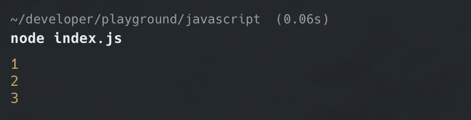 커스텀 iterable 실행 결과